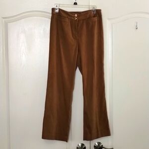 Tribal women's size 4 stretch extensible tan suede feel trouser pants